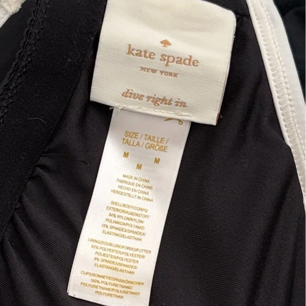 Kate Spade Swim Dress Bow Back One Piece Size M Black